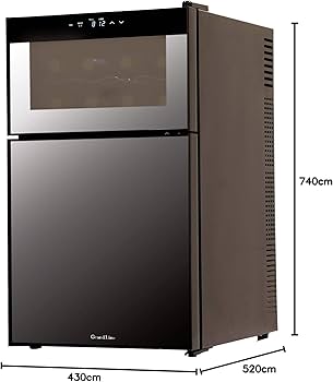 Amazon.co.jp: エスキュービズム 2ドア ミラーガラス冷蔵庫一体型