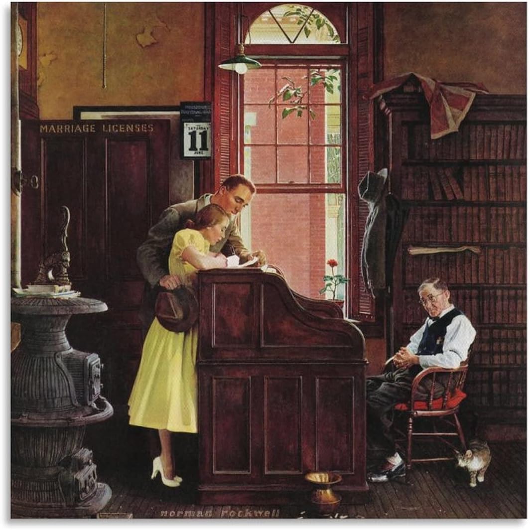 Amazon.co.jp: ノーマン・ロックウェルのポスターとプリントによる結婚