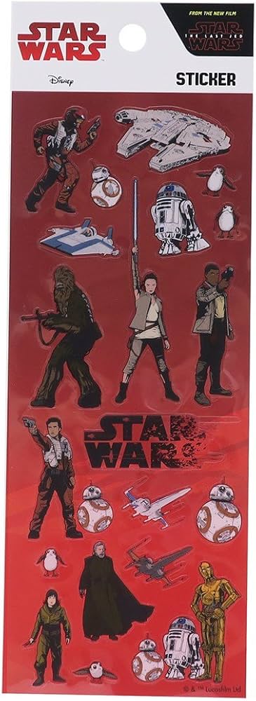 Amazon.co.jp: スターウォーズ 最後のジェダイ[デコステッカー]クリア