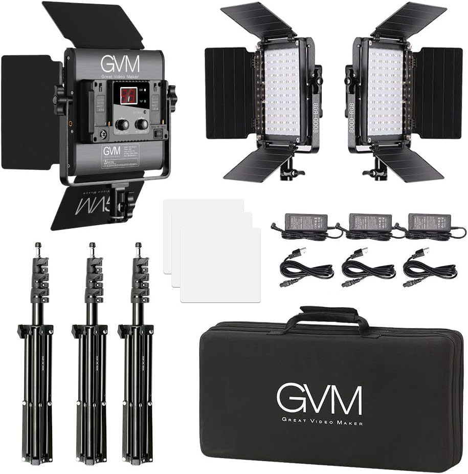 Amazon.com : GVM RGB LED Video Lighting Kit, 800D Studio Video