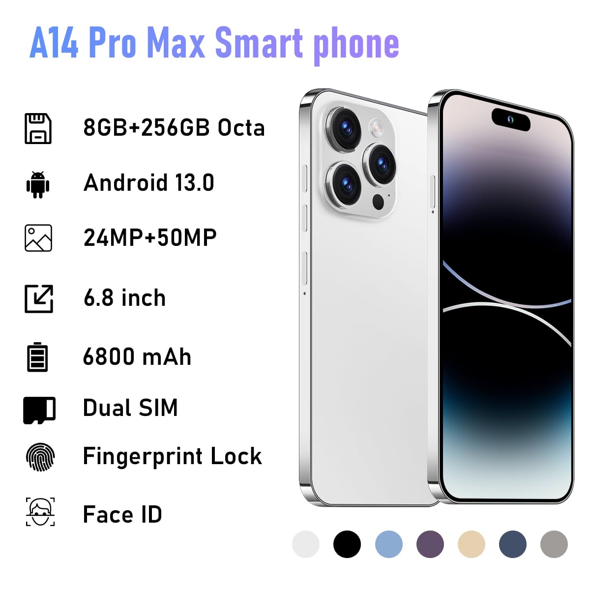 Amazon.com: XUANMEIKE A14 ProMax Unlocked Cell Phones Android 13