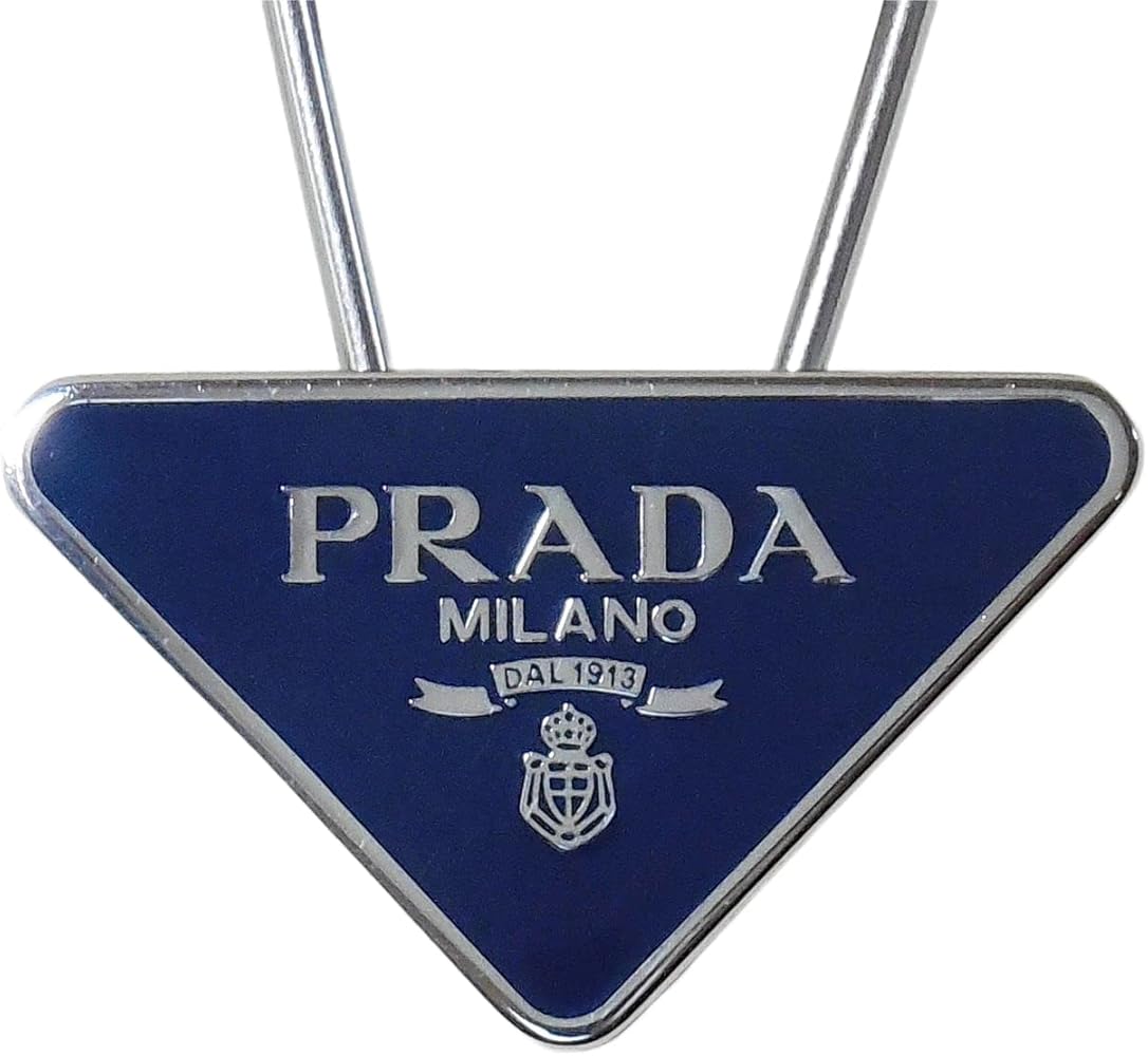 Amazon.co.jp: [プラダ] キーリング トライアングルロゴ ブルー 2PS395