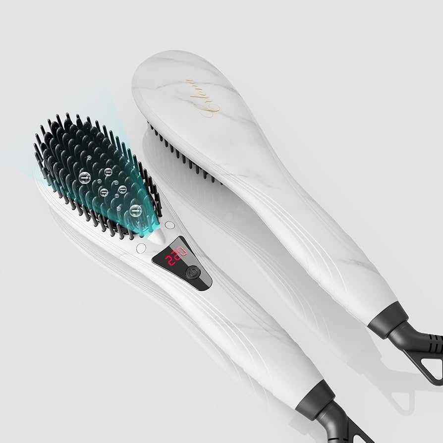 Amazon | 【2022斬新な色】ヒートブラシ ストレート ブラシアイロン