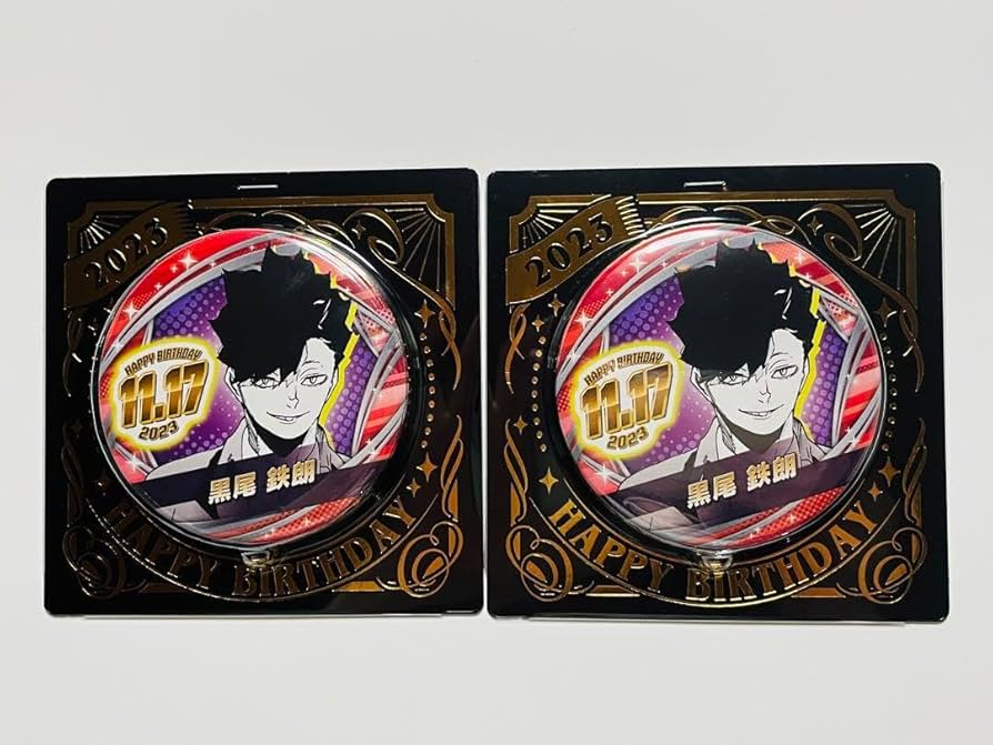 ハイキュー 黒尾鉄朗 クロ 音駒 バースデイ 缶バッジ ジオラマ 特典