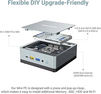 Amazon.com: MINISFORUM UM350 Mini PC 16GB DDR4 RAM 256GB SSD AMD