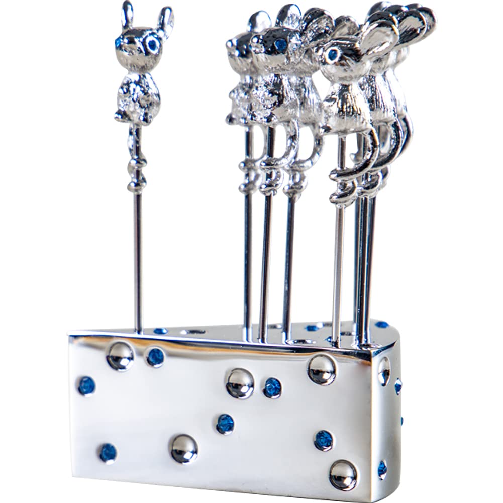 Amazon | WAYUTO マウス型カクテルピック チーズホルダー付き