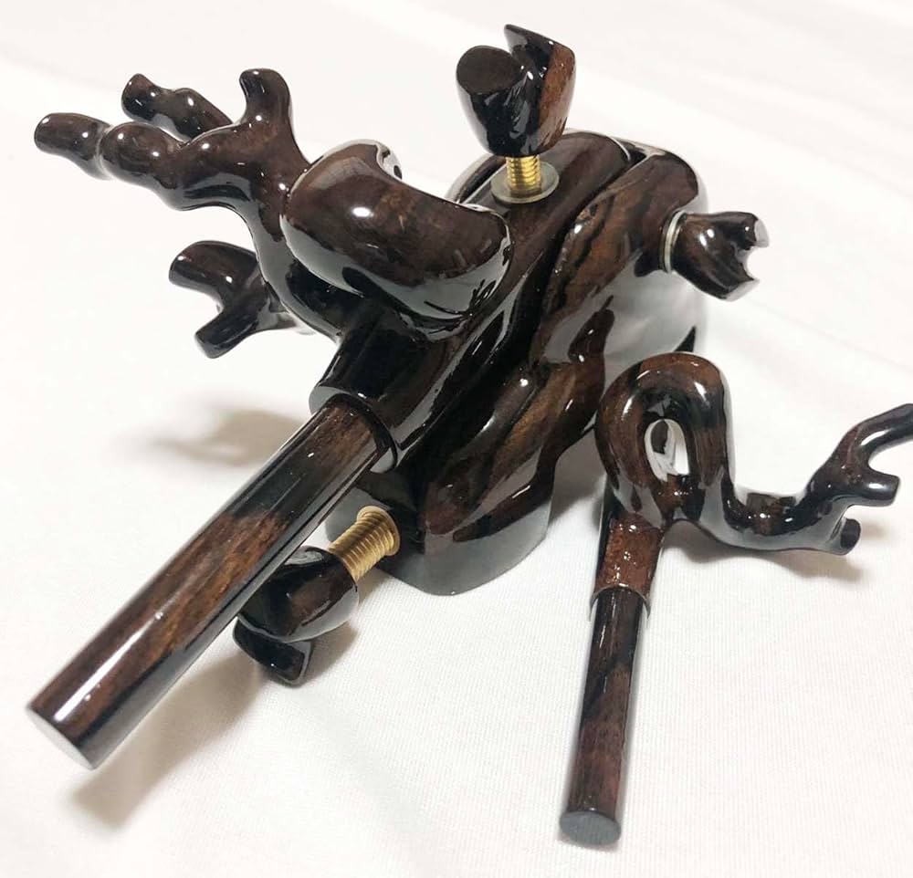 Amazon | ヘラブナ万力 天然木黒柿 大砲万力 中型万力 ロッドホルダー