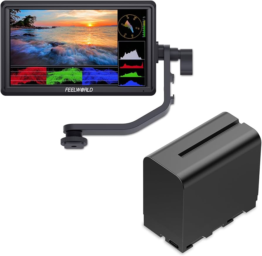 Amazon.com : FEELWORLD FW568 Camera Monitor with F970 6600mAh