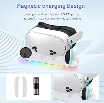 Amazon | Meta Quest 3S/Meta Quest 3 対応 充電ドック 磁気 充電