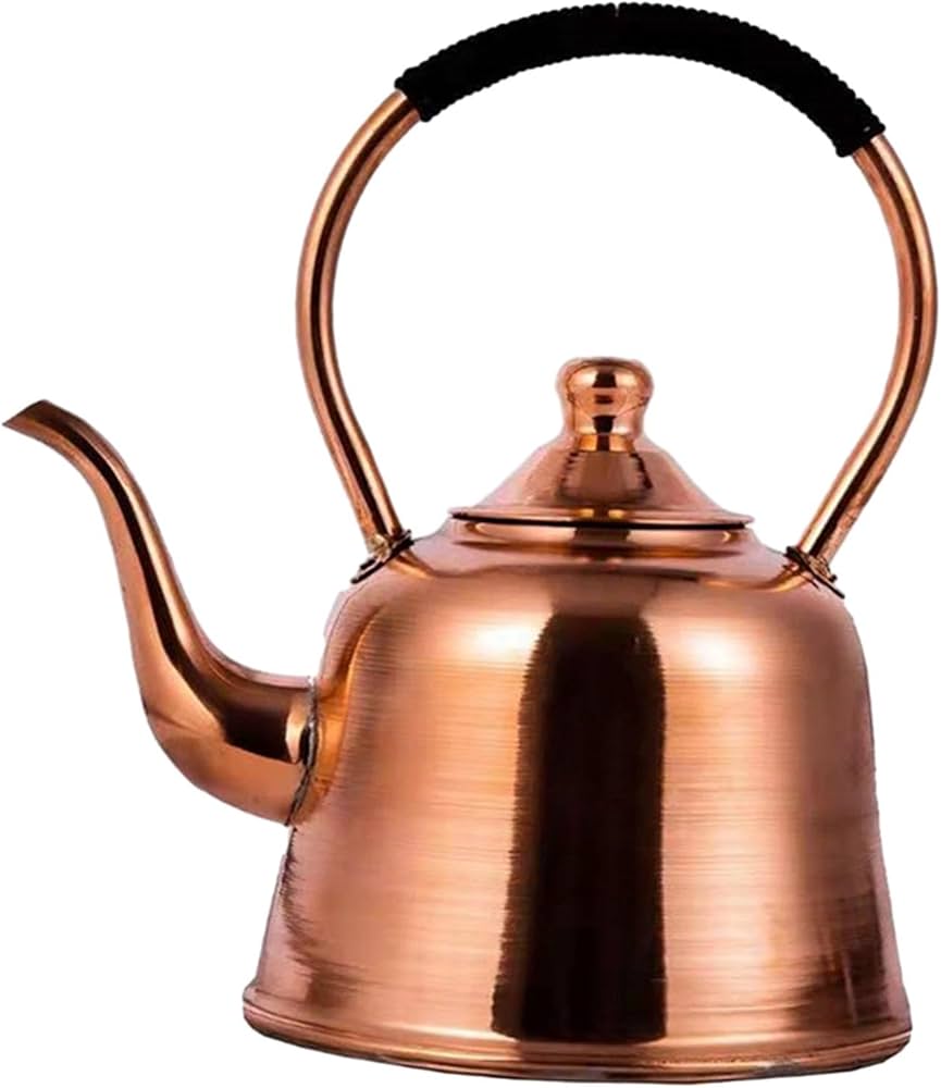 Amazon | Generic 銅製ケトル 2L IH/ガスコンロ用やかん, 24cm×17cm