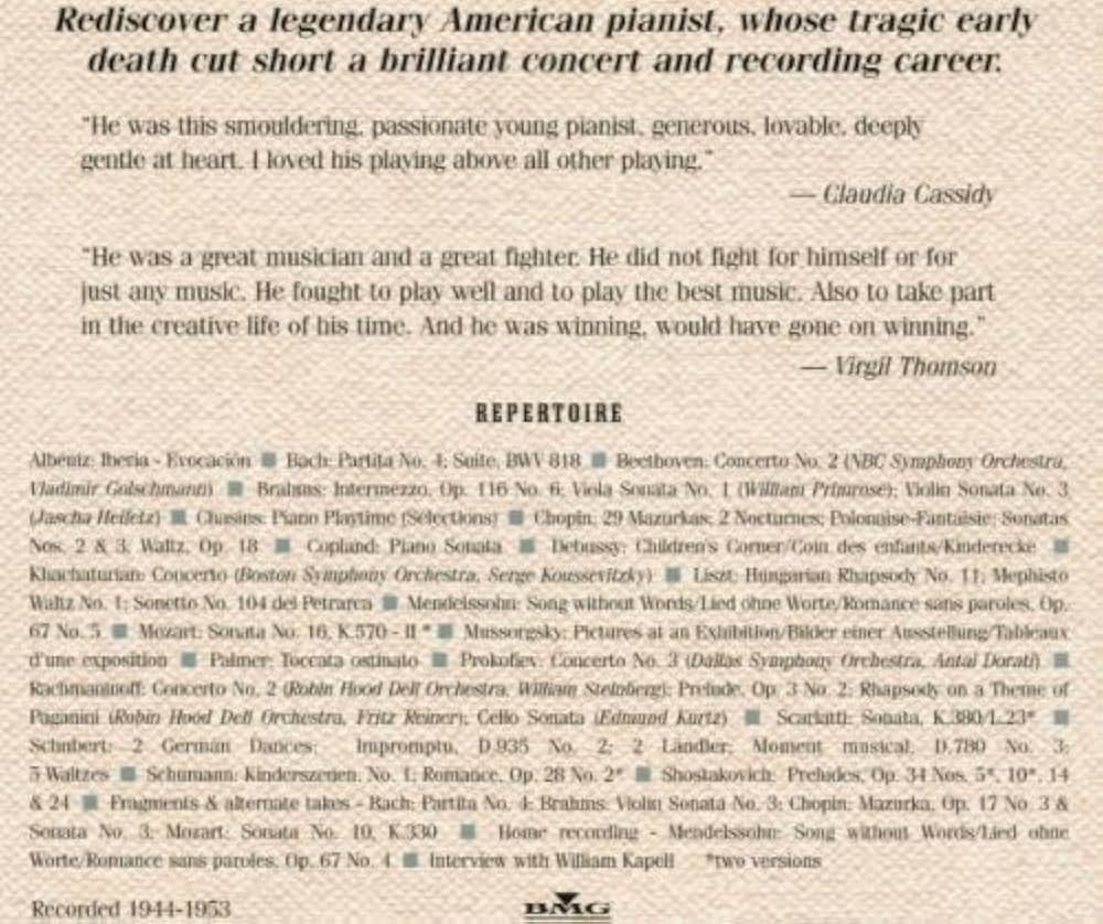 William Kapell - William Kapell Edition - Amazon.com Music