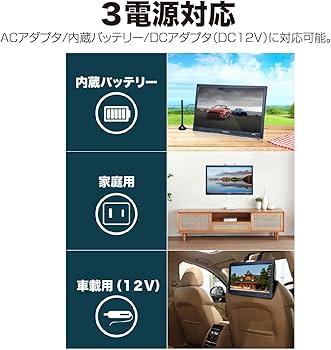 Amazon | Miriyon【クラシック14V型】ポータブルテレビ ポータブルTV