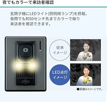 Amazon.co.jp: パナソニック テレビドアホン 電源直結式 自動録画機能