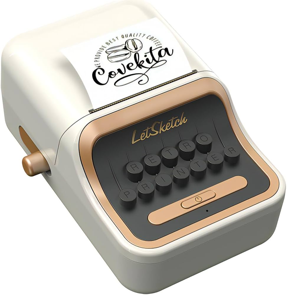 Amazon | LetSketch 200dpi レトロ文具 サーマルプリンター