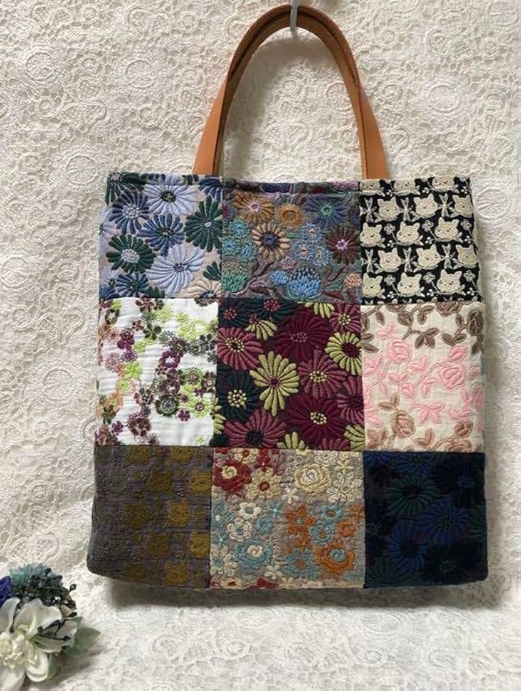 Amazon.co.jp: pjc刺繍生地 ミナペルホネン ハンドメイド バッグ