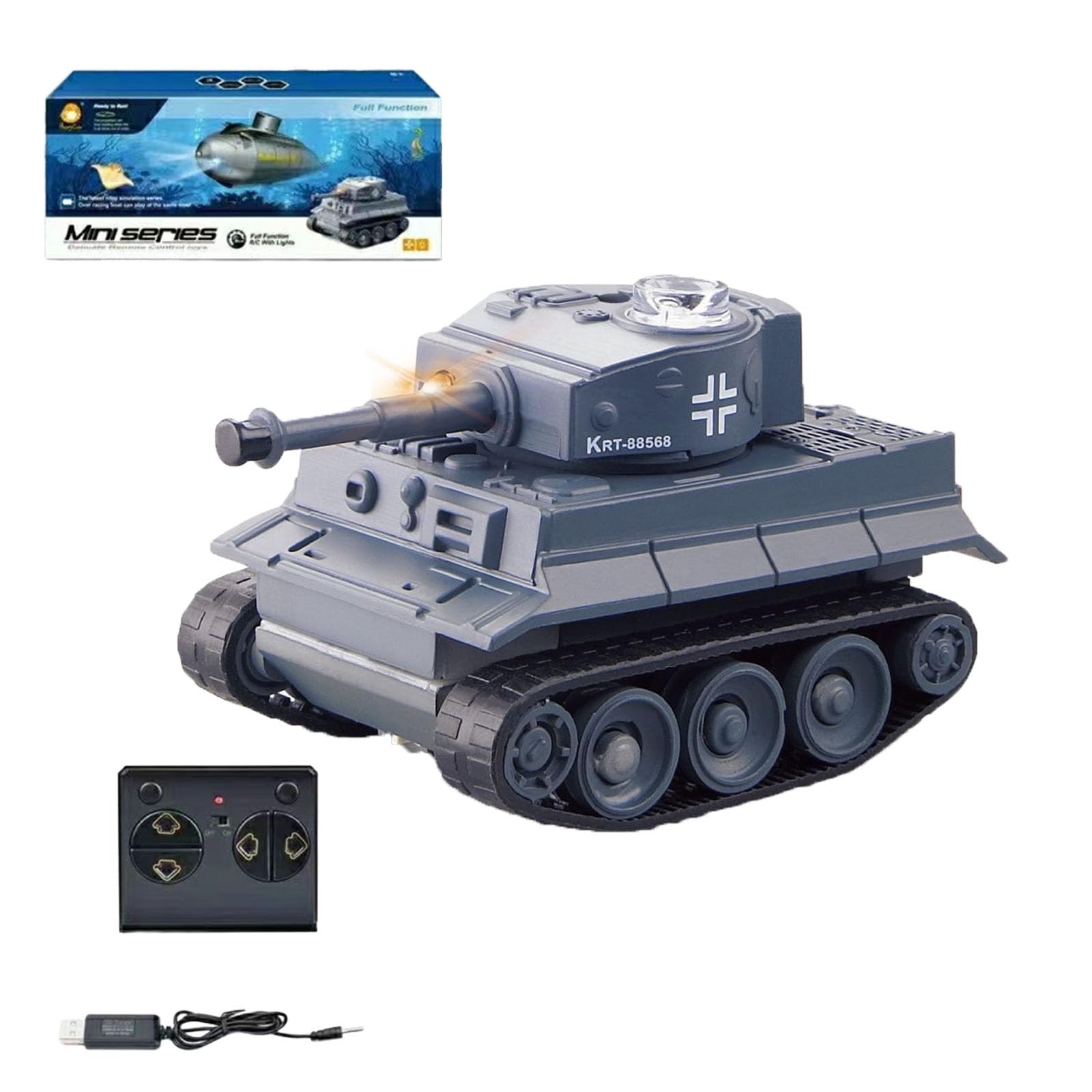 Amazon.com: Liated Mini German WW2 Tiger Battle Tank Gray RC 1/72