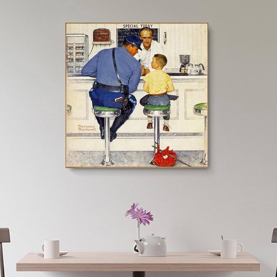 Amazon.co.jp: ノーマン・ロックウェル暴走ポスターヴィンテージ