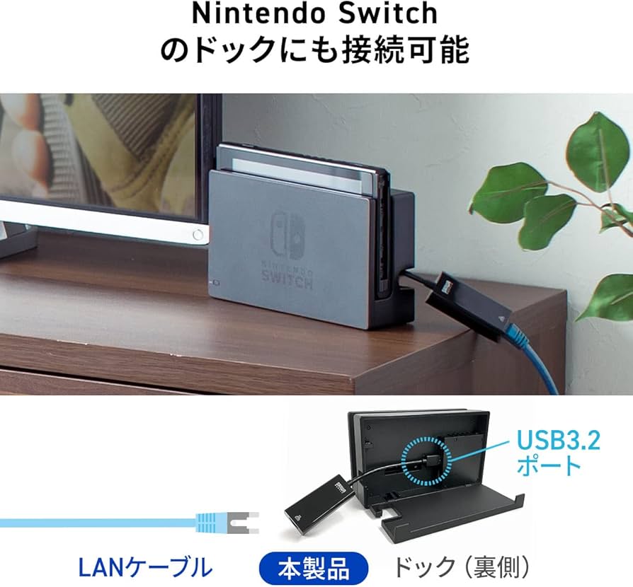 Amazon.co.jp: サンワダイレクト 有線LANアダプター Nintendo Switch