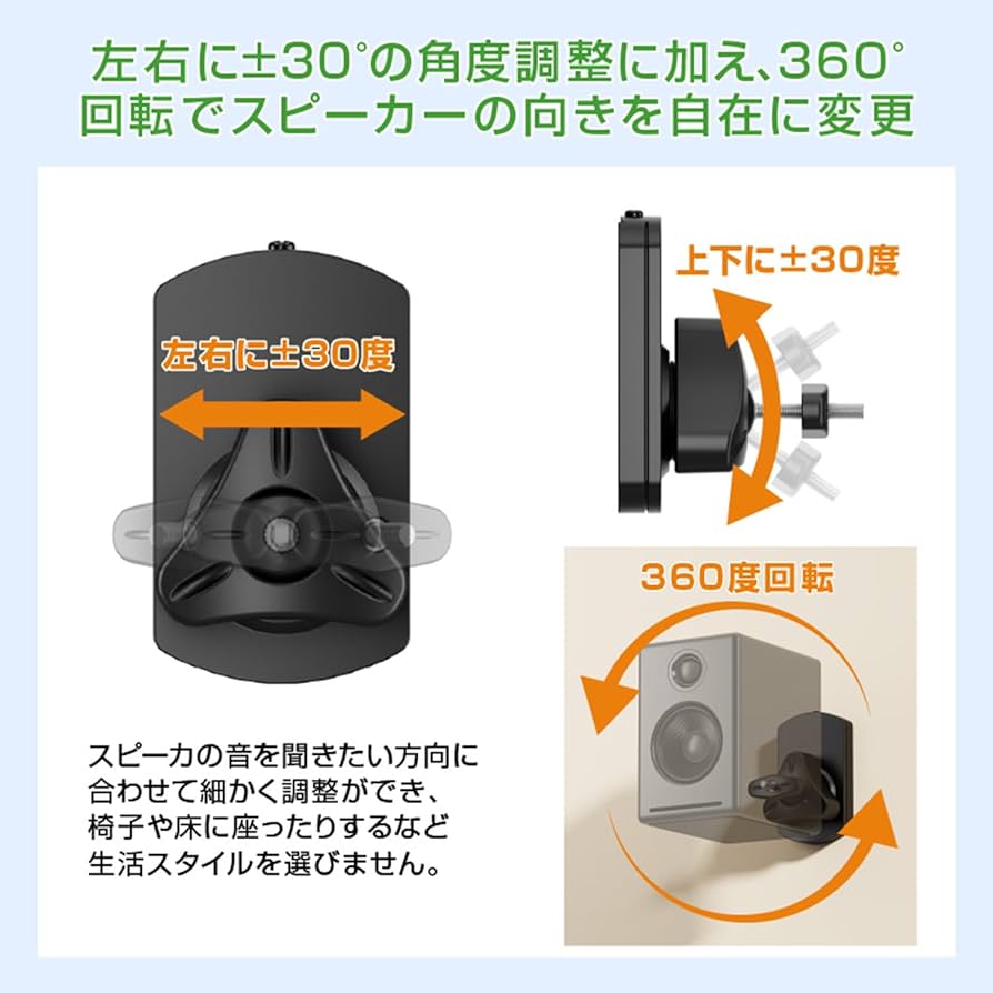 Amazon | グリーンハウス スピーカー取付金具 左右2個セット 10kgまで