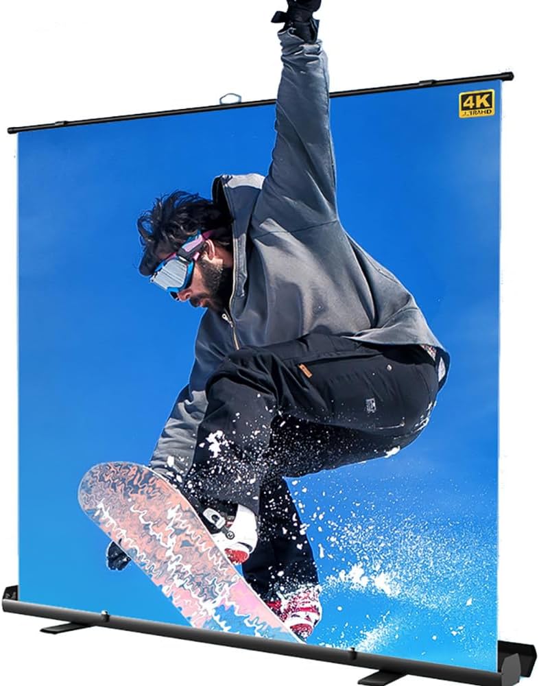 Amazon | 100インチ床置き型プロジェクタースクリーン 16：9 引き上げ