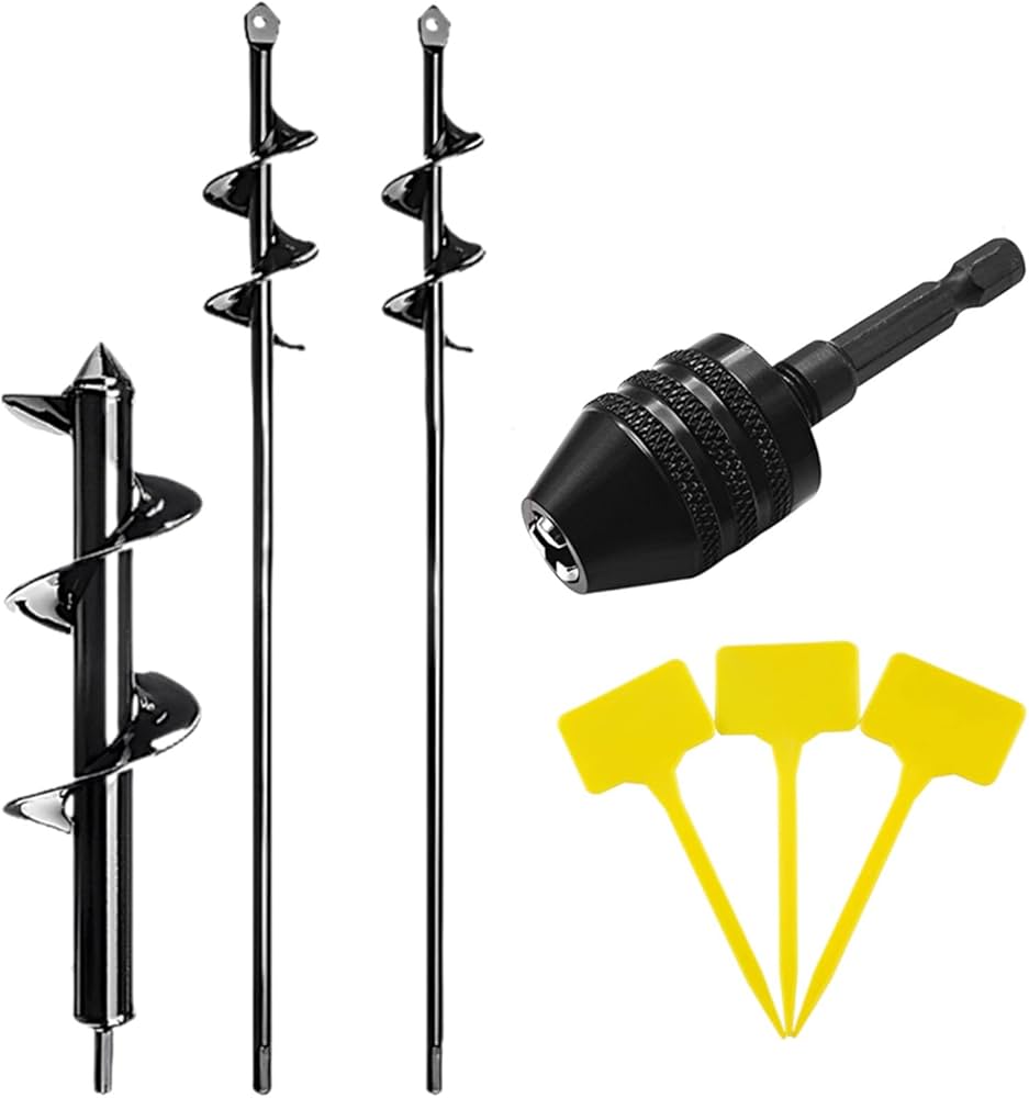 Amazon | heizi アースドリル アースオーガー 園芸用 ドリル 支柱