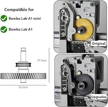 Amazon | Lab A1/A1 Mini 硬化鋼製エクストルーダー ギア キット