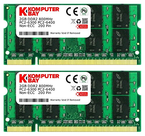 Amazon.co.jp: Komputerbay 4GB (2× 2GB) DDR2 800MHz PC2-6300 PC2