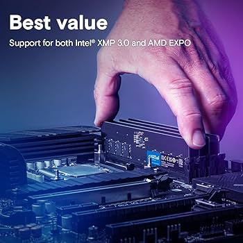Amazon | Crucial RAM 8GB DDR5 5200MHz (または4800MHz) デスクトップ