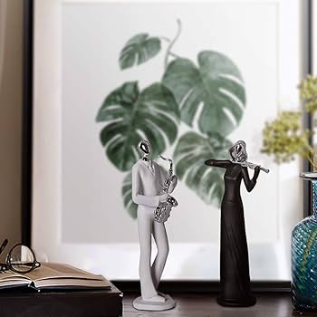 Amazon.co.jp: モダン抽象芸術彫刻、音楽バンドフィギュア