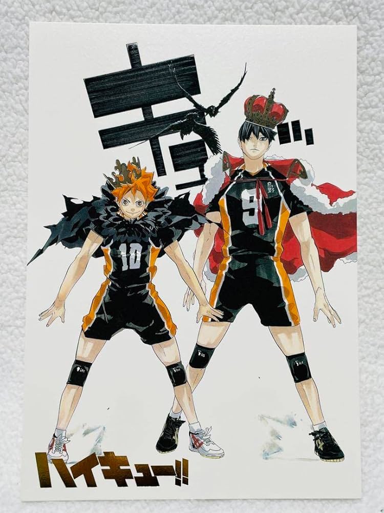 Amazon.co.jp: ハイキュー展 箔押しイラストカード 日向＆影山 : おもちゃ