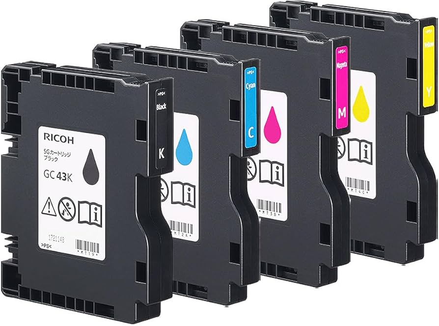 Amazon.co.jp: RICOH 純正 インク SGカートリッジ GC43 4色セット