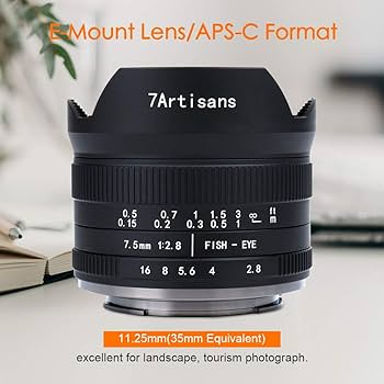 Amazon | 7artisans 7.5mm F2.8 II 魚眼レンズ 超広角 Sonyミラー