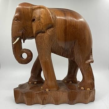 Amazon.co.jp: 象 木彫り 木造 ゾウ アンティーク エスニック アジア