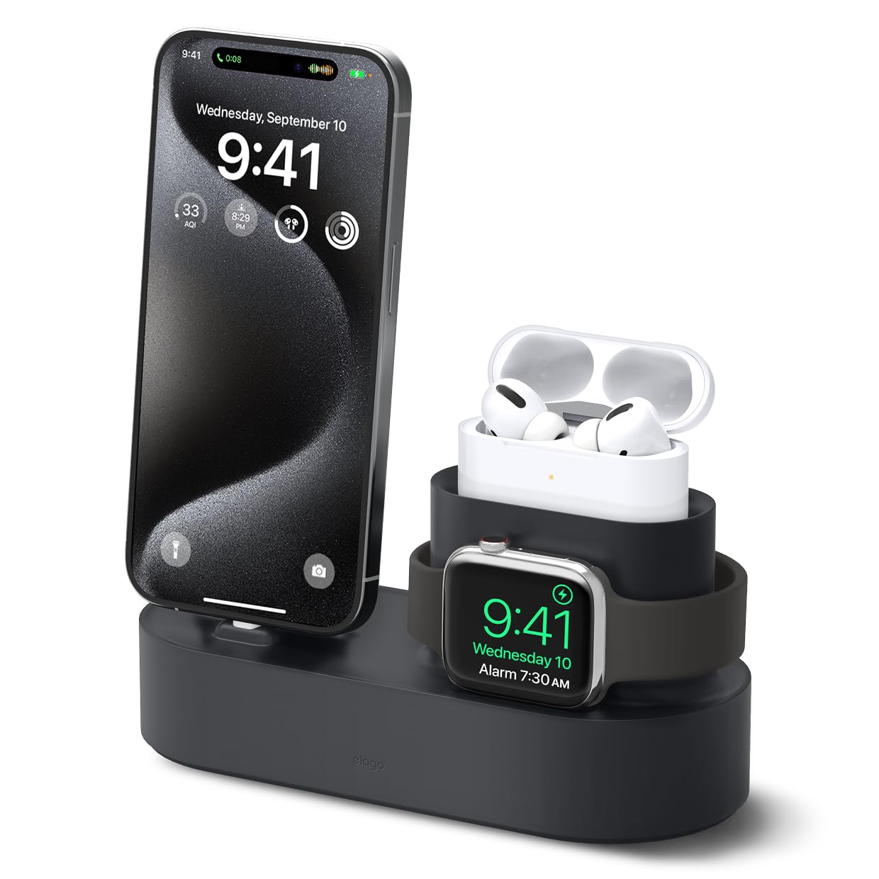 Amazon | 【elago】 iPhone Apple Watch AirPods スタンド シリコン