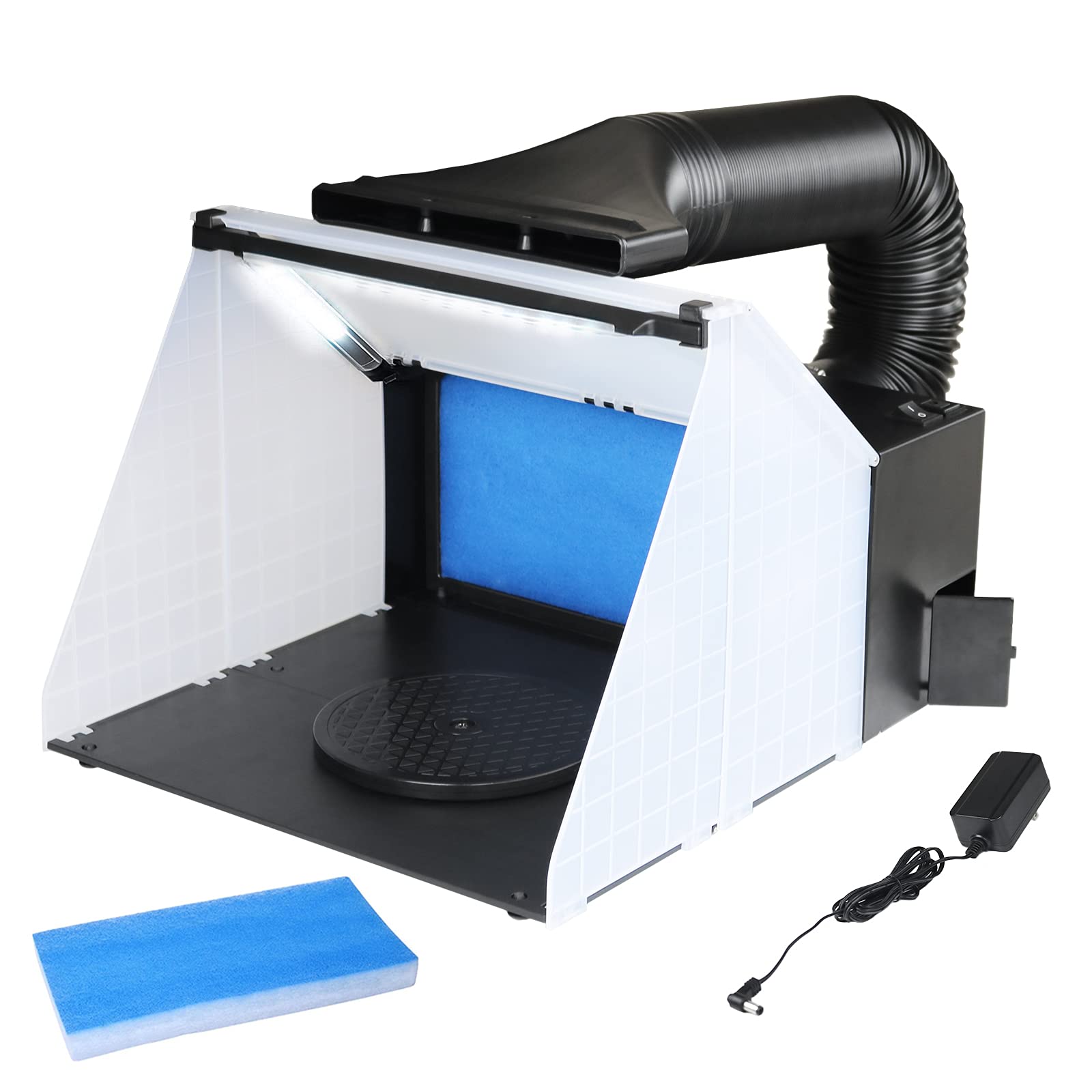 Amazon | Ausuc スプレーブース LEDライト付 エアーブラシ用 塗装