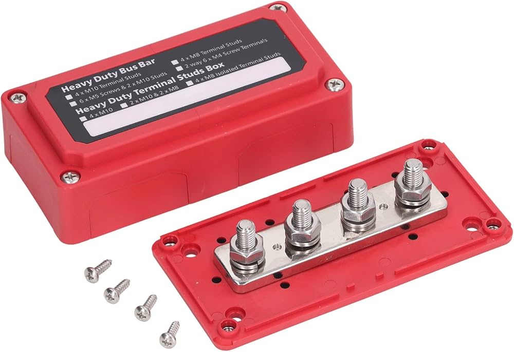 Amazon.co.jp: 48V 300A DC バスバー端子台、バスバーボックス、配電