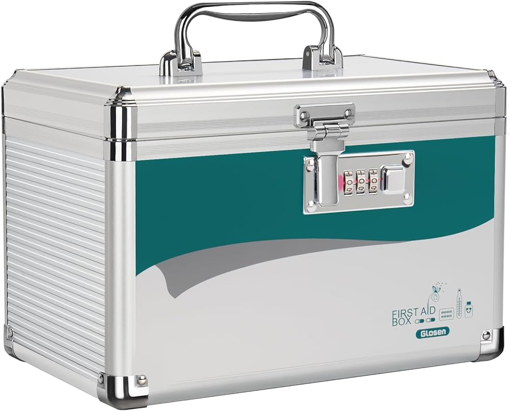 Amazon.com: Glosen Medicine Lock Box with code, Medication lock
