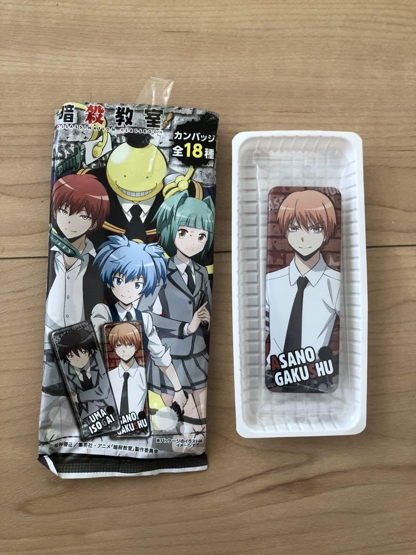 Amazon.co.jp: 暗殺教室 浅野学秀 ロング缶バッジ スクエア缶バッジ BY