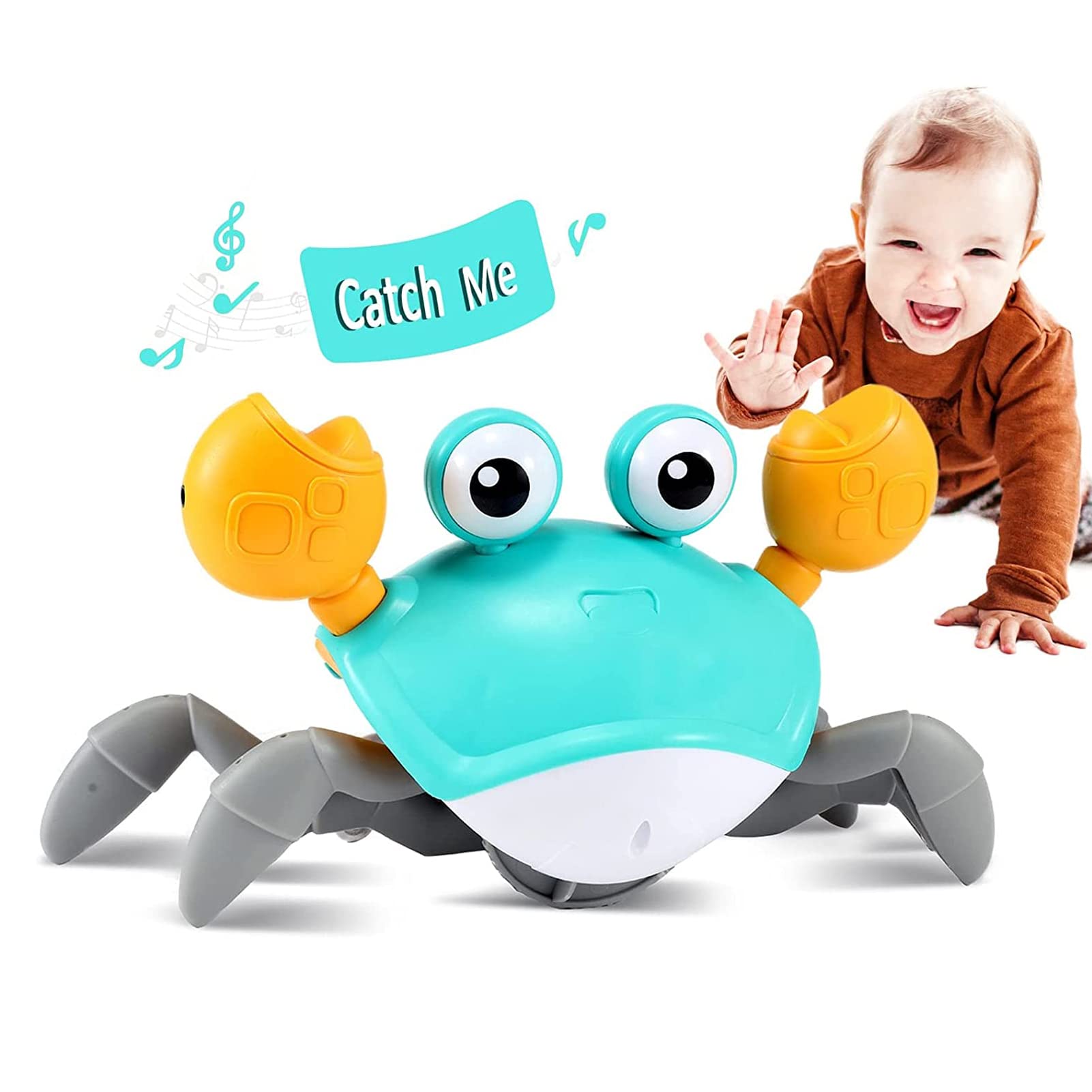 Amazon.co.jp: 歌うカニ おもちゃ センサー カニ LEDライト 動く