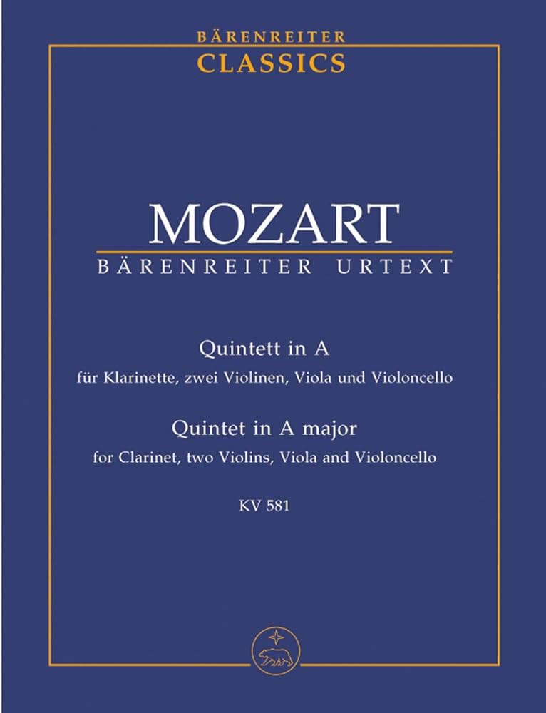 モーツァルト: クラリネット五重奏曲 イ長調 KV 581/ベーレンライター