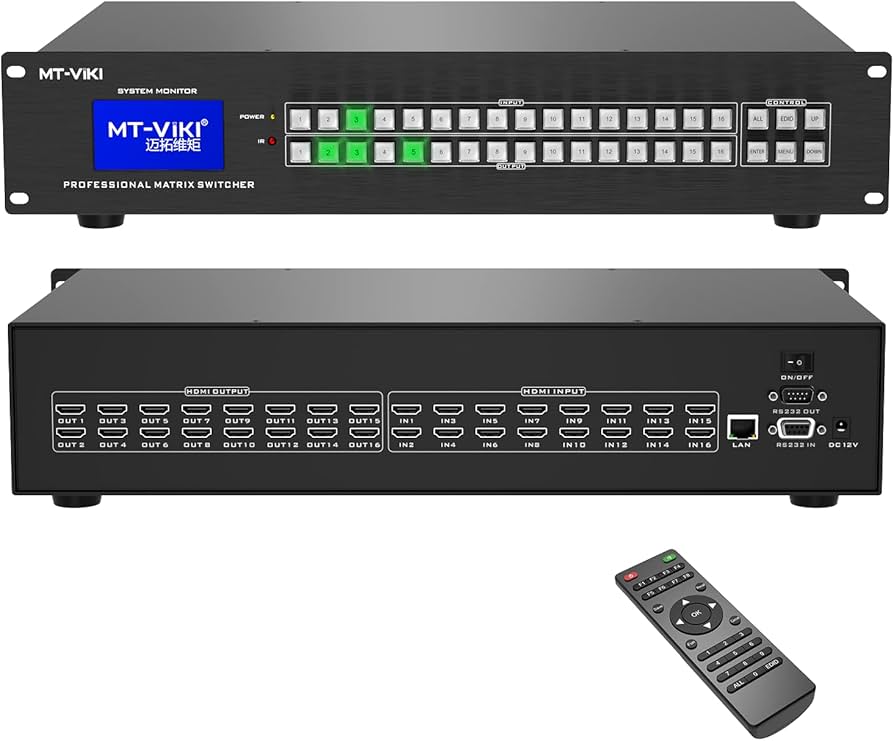 Amazon.com: MT-VIKI 16x16 HDMI Matrix Switch 4K@30Hz, Rack Mount