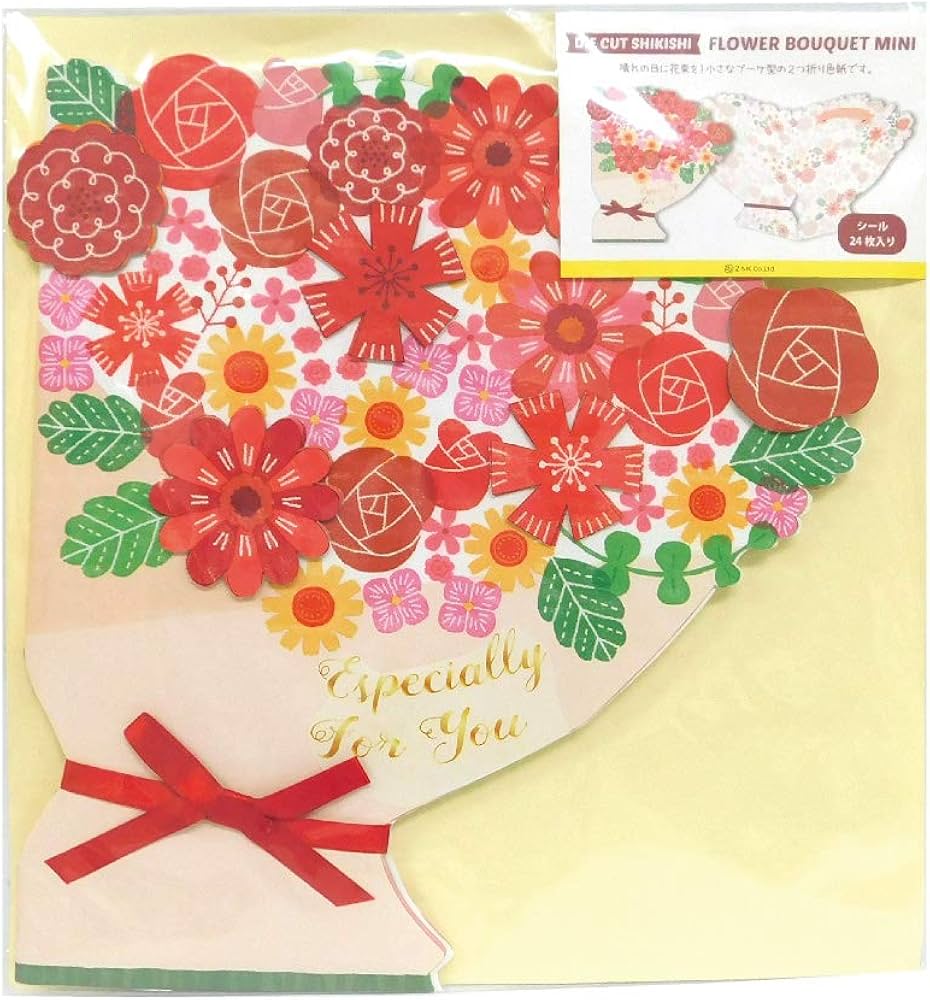 Amazon | ゼットアンドケイ ダイカット色紙 フラワーブーケ ミニ