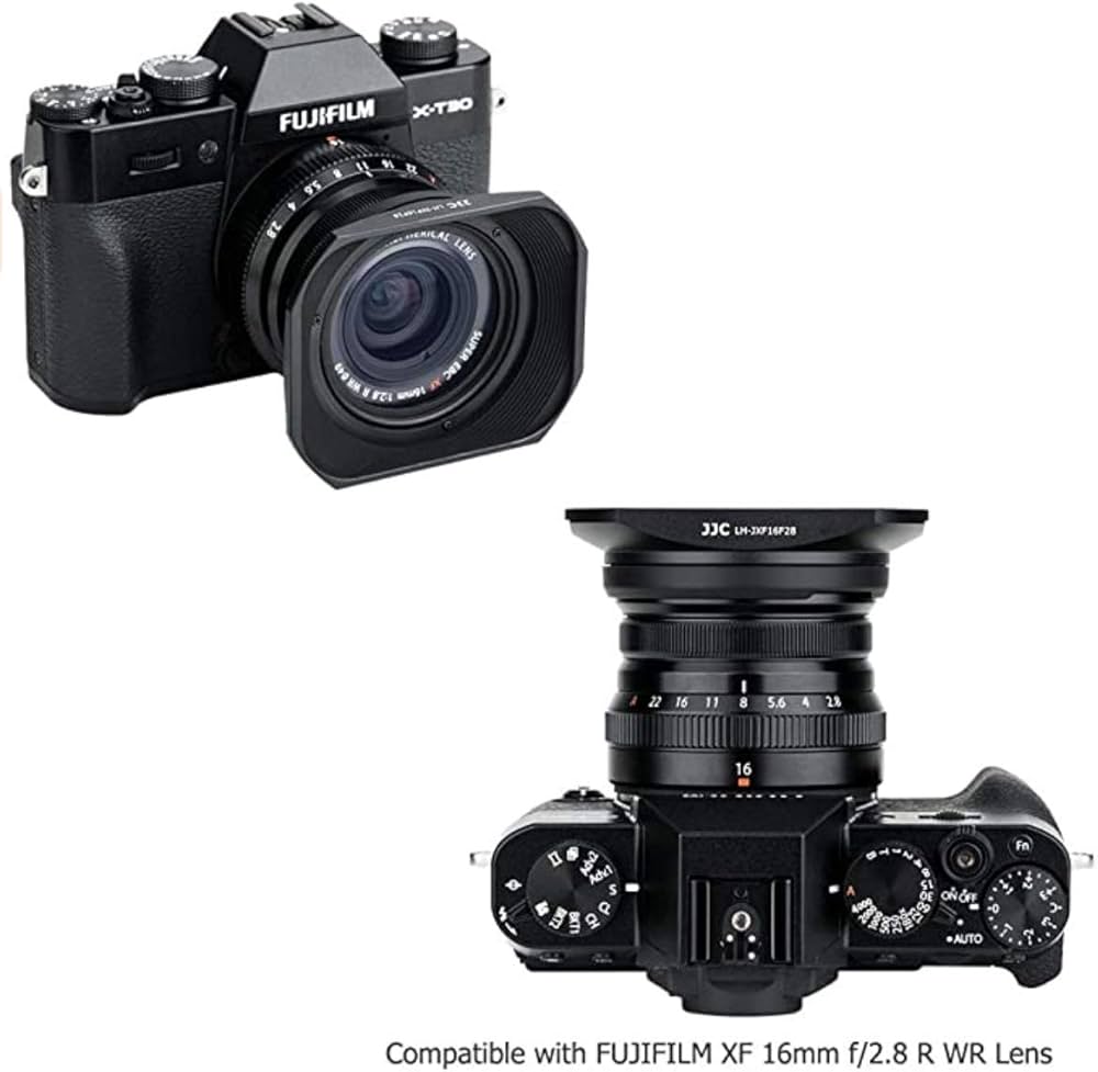 Amazon | JJC メタル 正方形 レンズフード + フードキャップ 富士