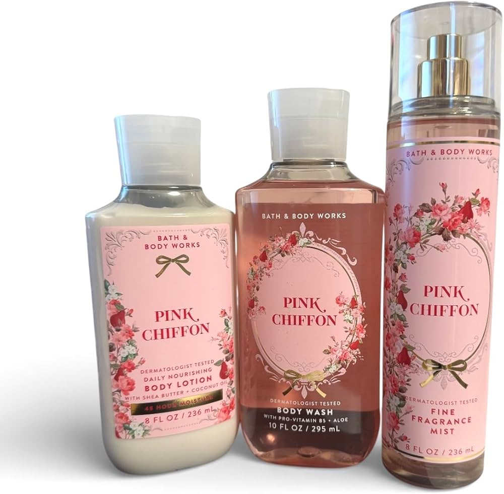 Amazon.com : Bath & Body Works Pink Chiffon Set - Shower Gel 10oz