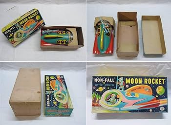 Amazon.co.jp: ビンテージ 動作品マスダヤ ブリキ ムーンロケットMOON