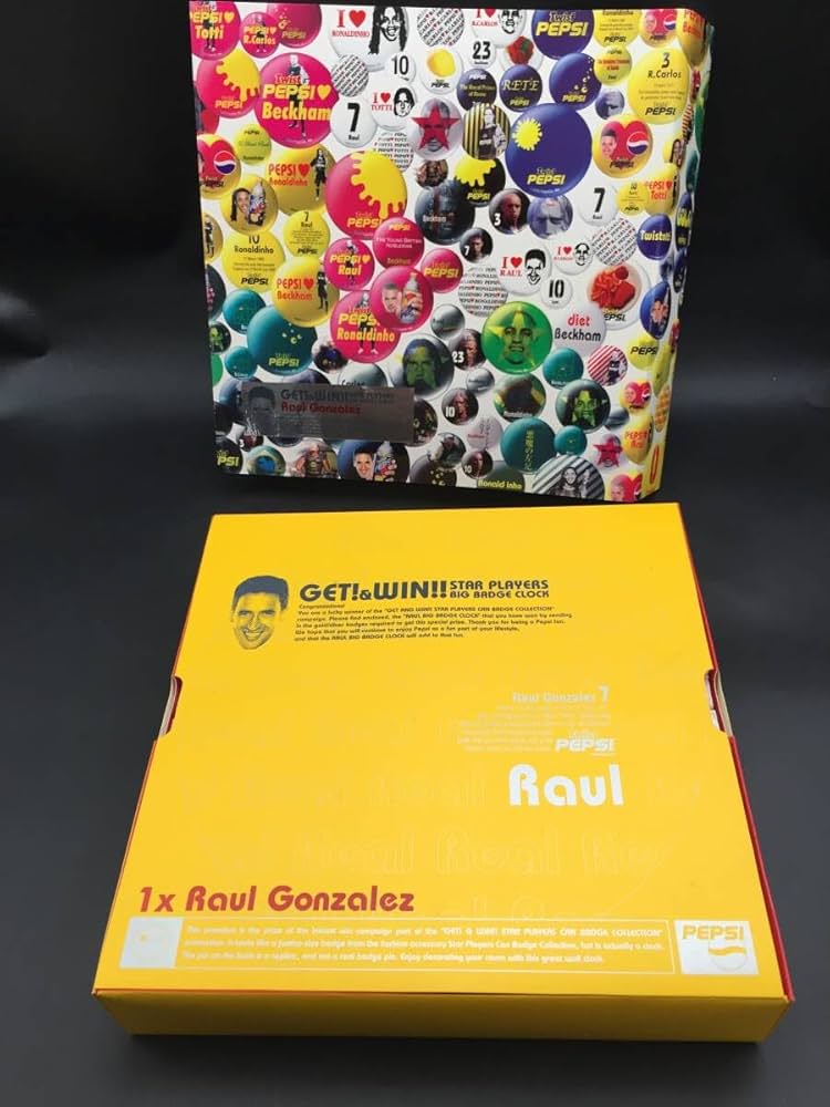 Amazon.co.jp: ラウル ゴンサレス7 ペプシ壁掛け時計 缶バッジ風の