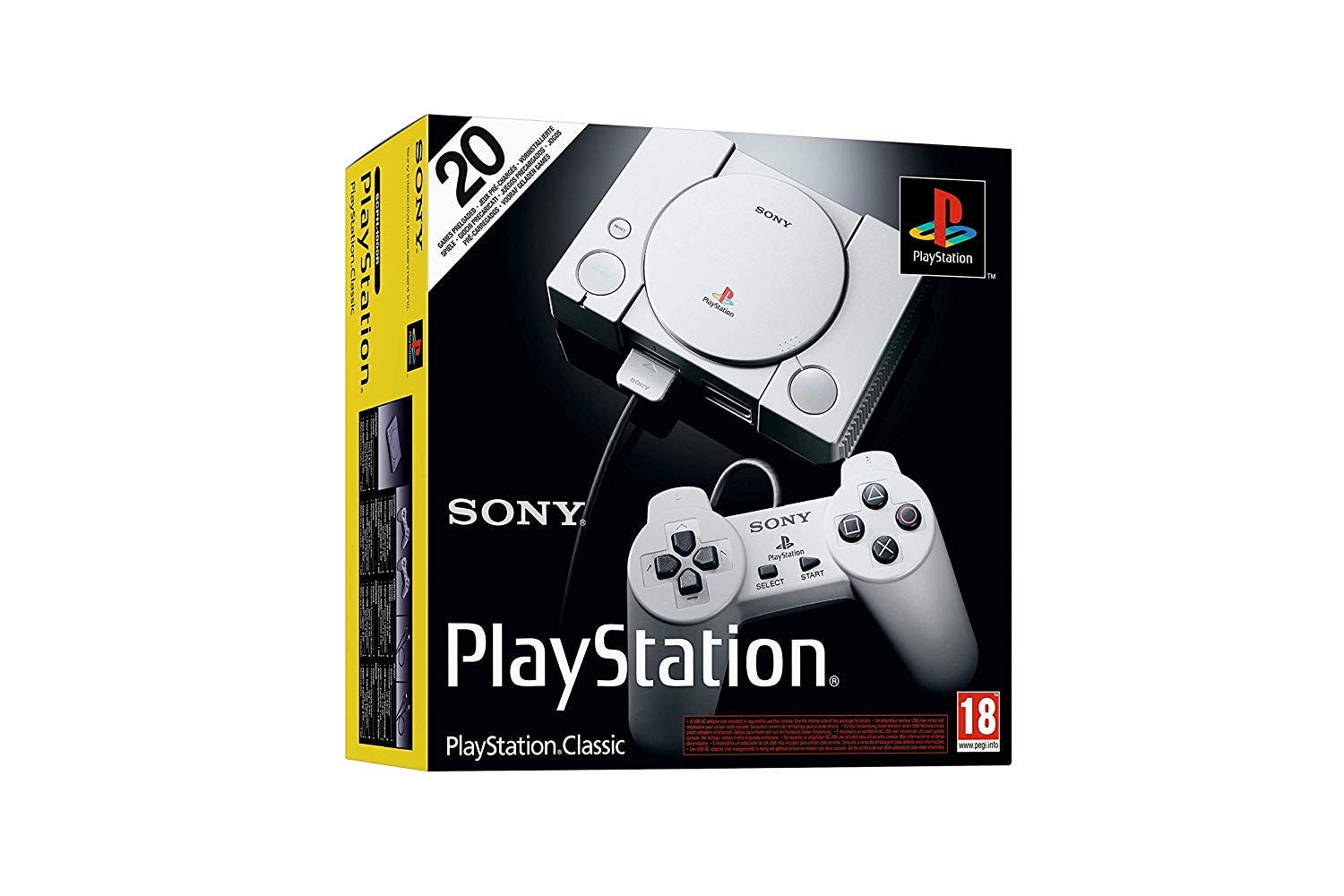 Sony Playstation Classic Console with 20 Classic Playstation Games