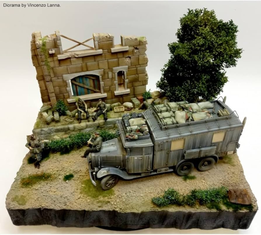 Amazon | ロイヤルモデル 1/35 ジオラマ素材 廃墟と化した建物