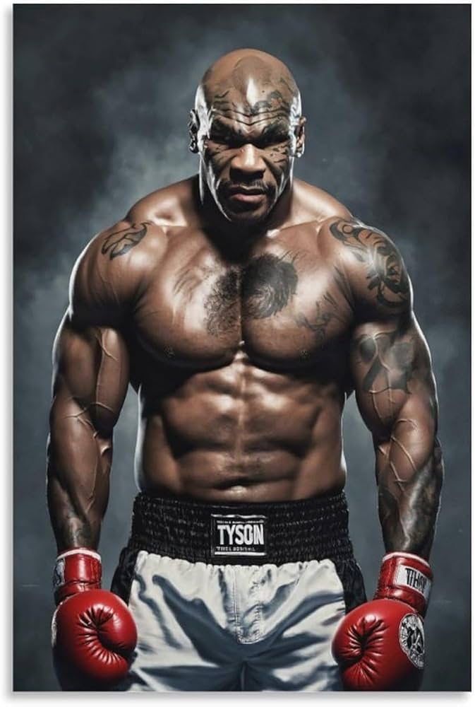 Amazon.co.jp: マイク・タイソン ボクサー 油絵写真ポスター 印刷