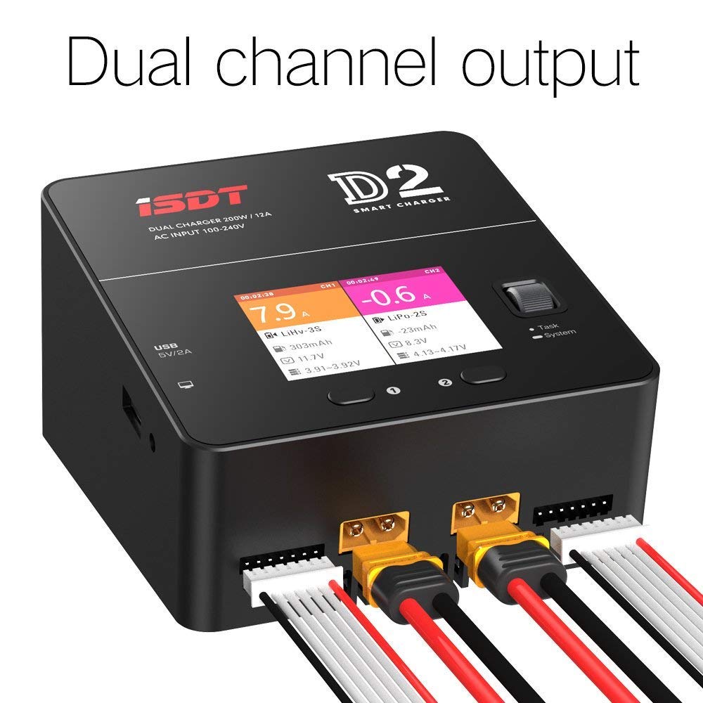 Amazon.co.jp: ISDT D2 MarkⅡ Lipo充電器 放電器 デュアルチャネル AC